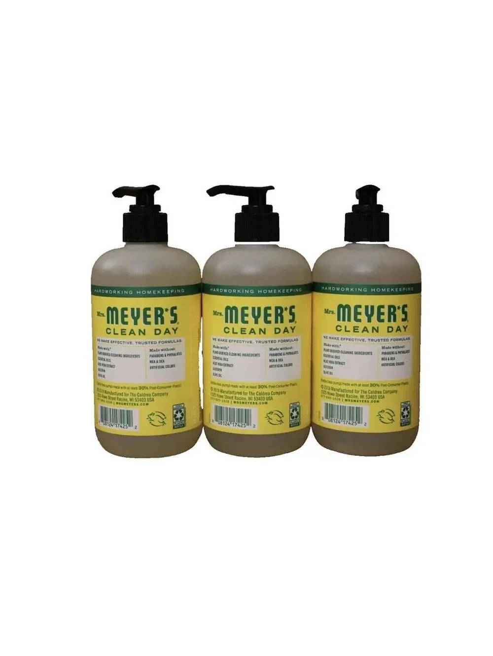 Lot Of 3 - Mrs Meyers Clean Day Honeysuckle Scent Hand Soap 12.5 oz BRAND NEW
